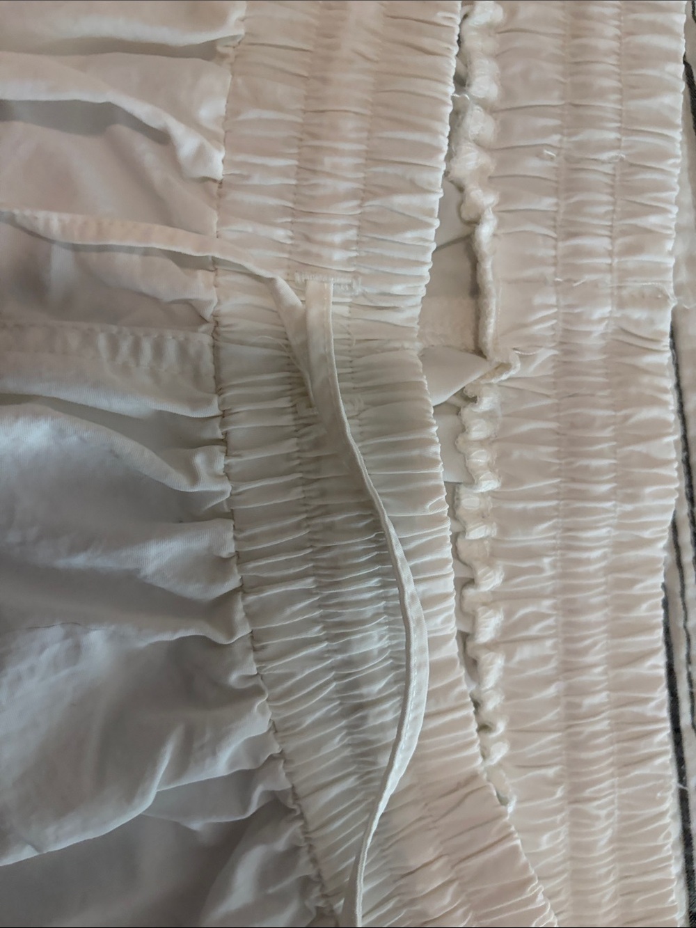 Zara White A-Line Balloon Drawstring Hem Skirt - Picture 12 of 12